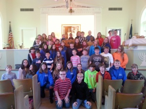 My 6th graders at the synagogue